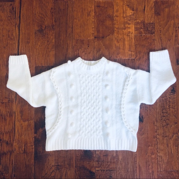 Bershka Pom Cream Knitted Sweater - Picture 5 of 10